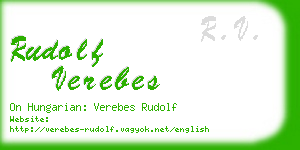 rudolf verebes business card